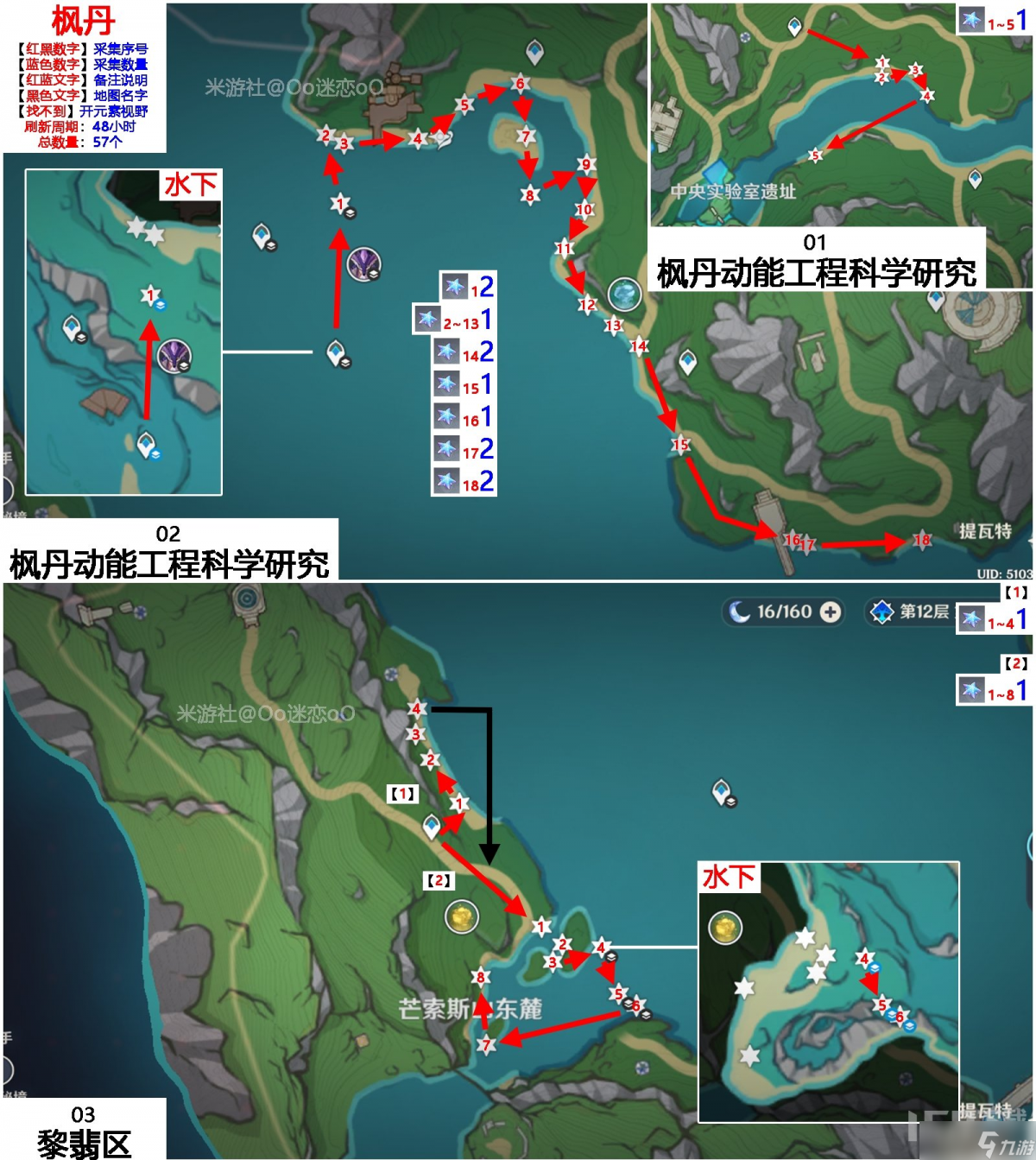 原神枫丹57个幽光星星在哪？那维莱特突破材料幽光星星速刷采集路线推荐