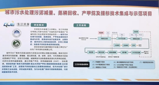 东江环保参与的“城市污水处理污泥减量、氮磷回收、产甲烷及提标技术集成与示范”项目顺利通过验收