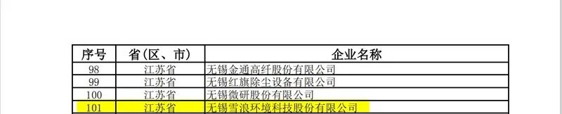 喜报 雪浪环境获评国家级专精特新“小巨人”企业