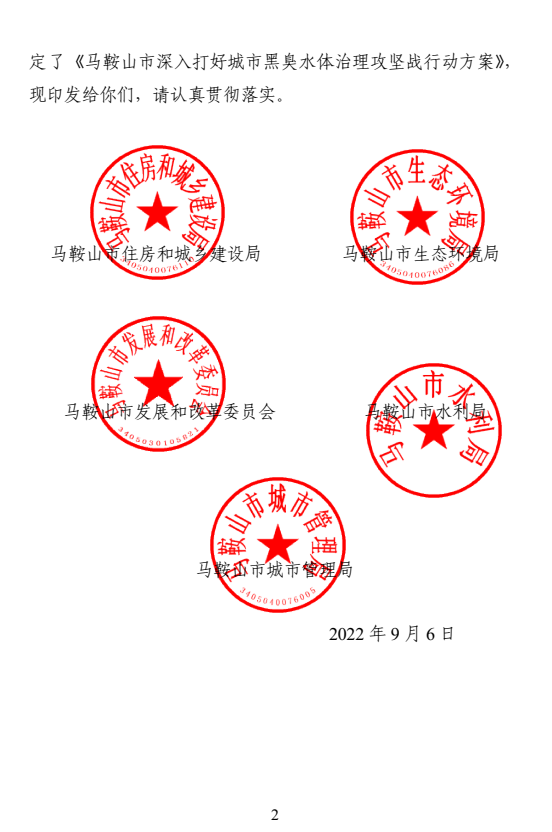 今年黑臭水体消除比例达80%！马鞍山市5部门印发城市黑臭水体治理攻坚战行动方案