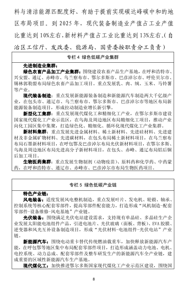 《内蒙古自治区工业领域碳达峰实施方案》正式发布！