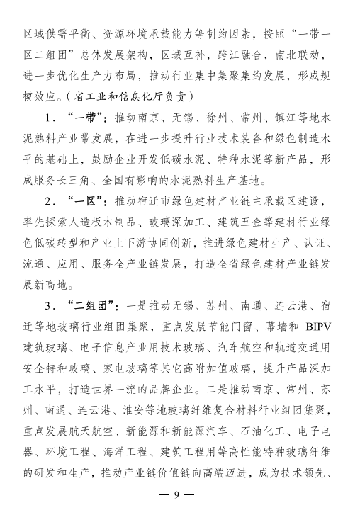 江苏省5部门联合印发绿色建材产业高质量发展三年行动方案(2023-2025年)